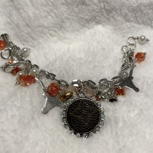Texas Longhorn upcycle charm bracelet.